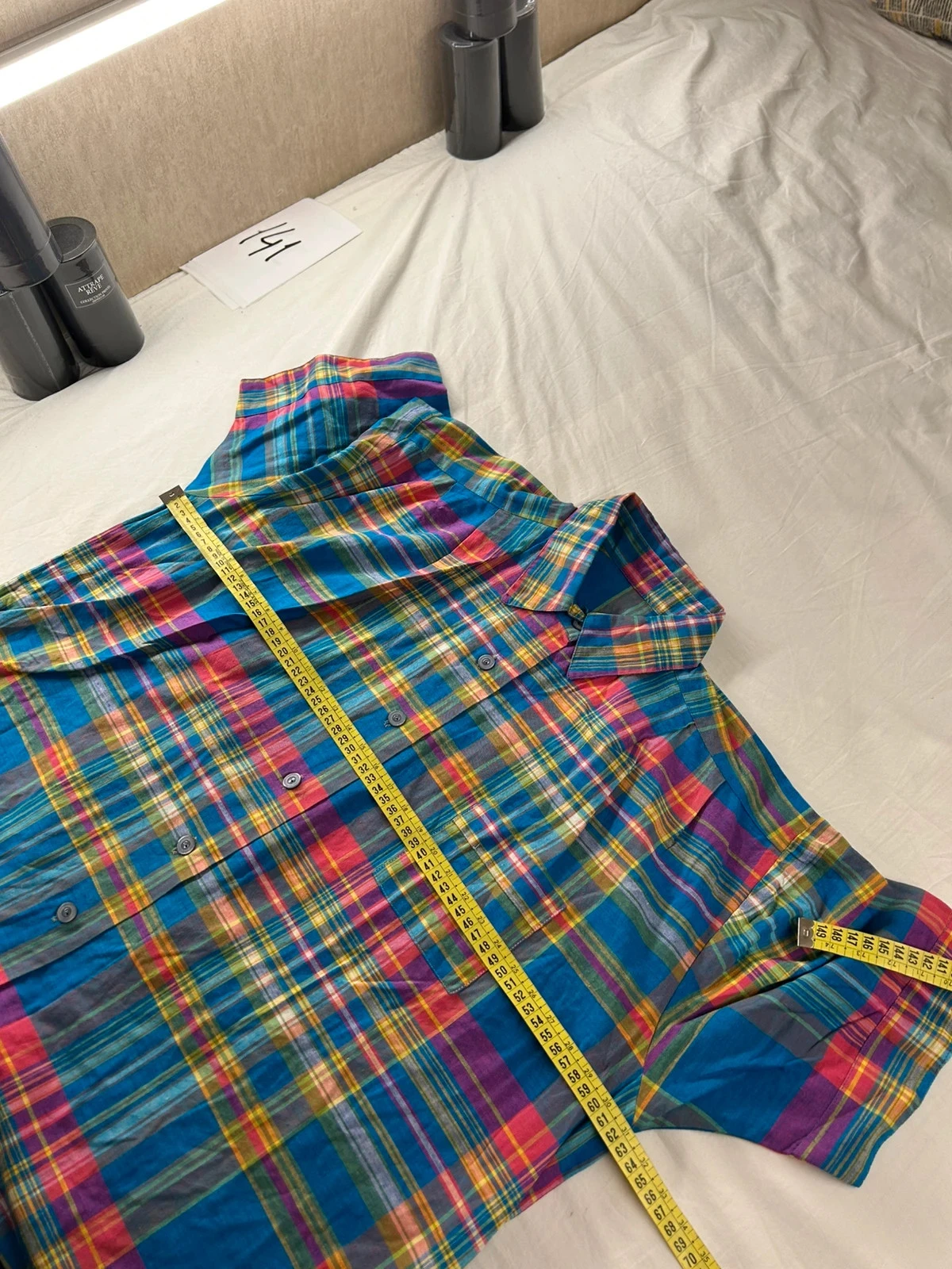 Chemise à carreaux vintage multicolore – photo 9